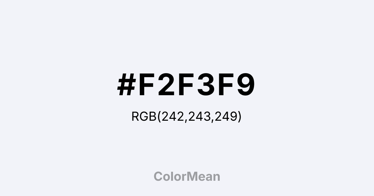 #F2F3F9 color swatch