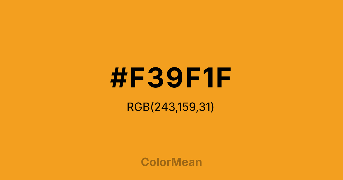 #F39F1F color swatch