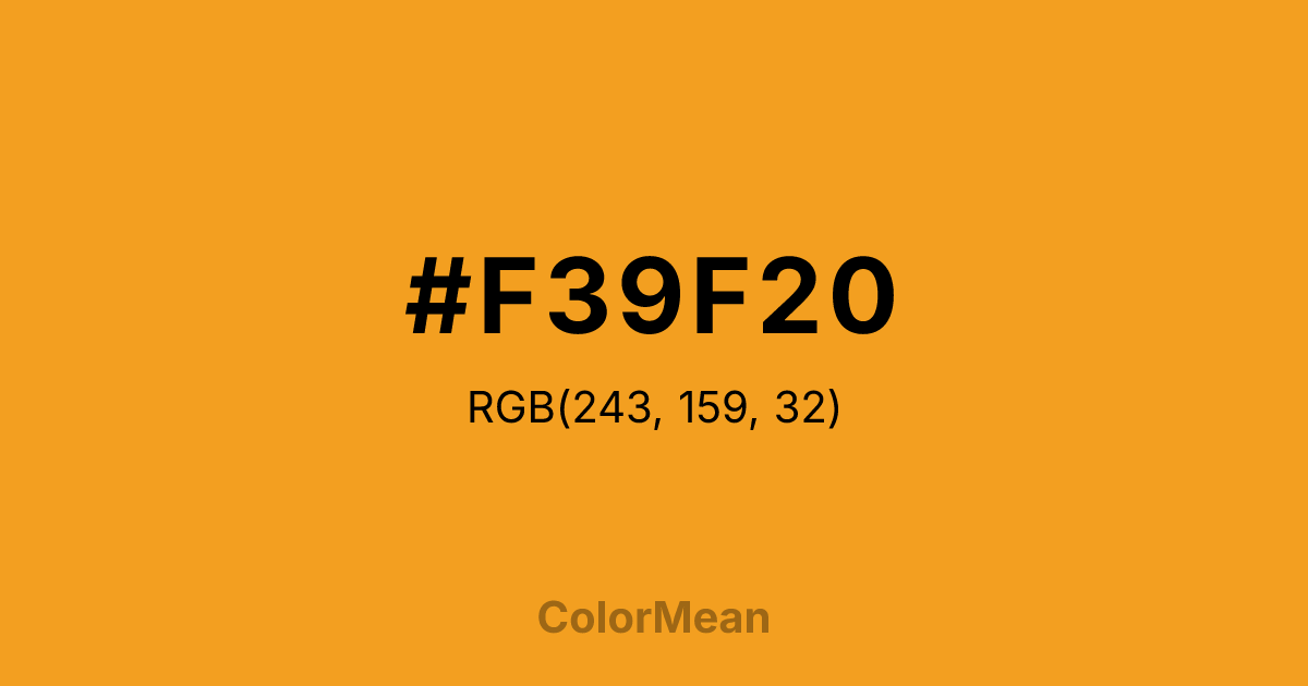 #F39F20 color swatch