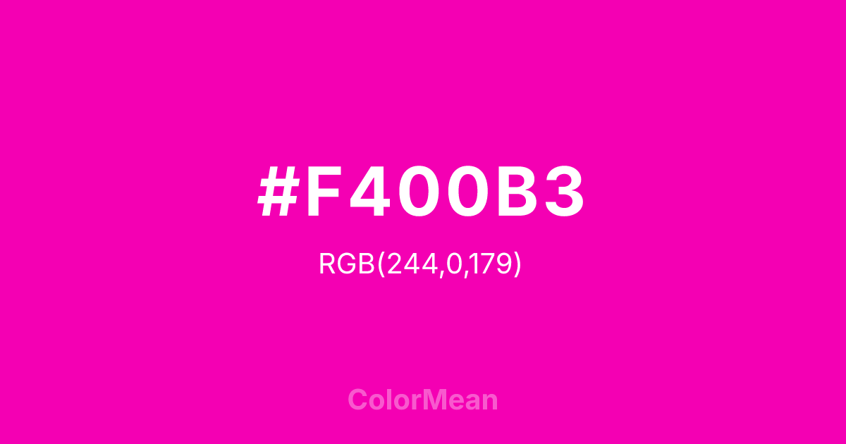 #F400B3 color swatch