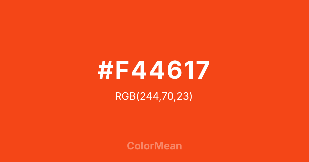 #F44617 color swatch