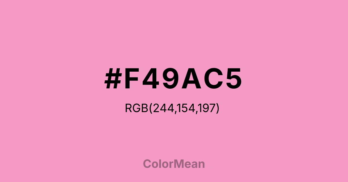 #F49AC5 color swatch