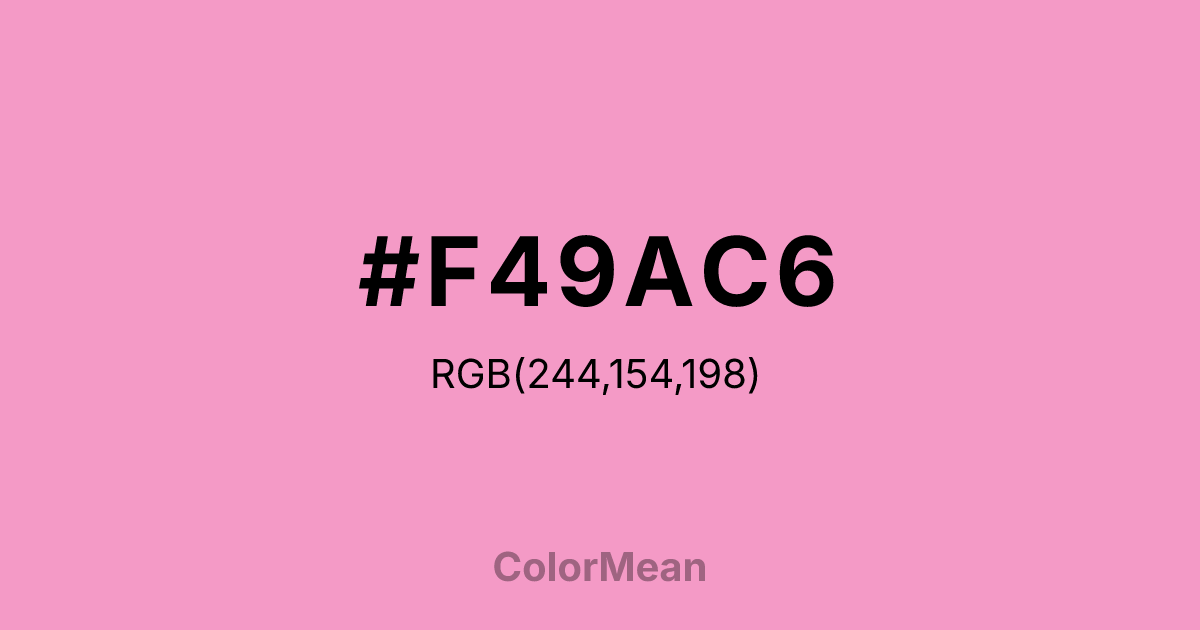 #F49AC6 color swatch