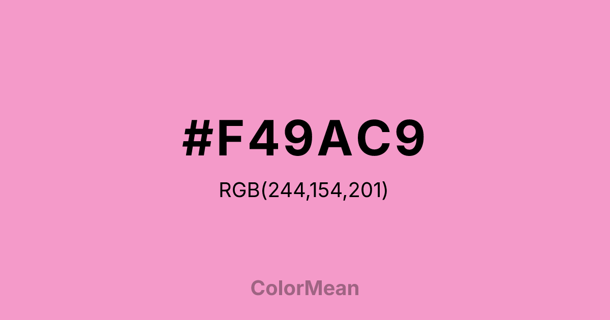 #F49AC9 color swatch