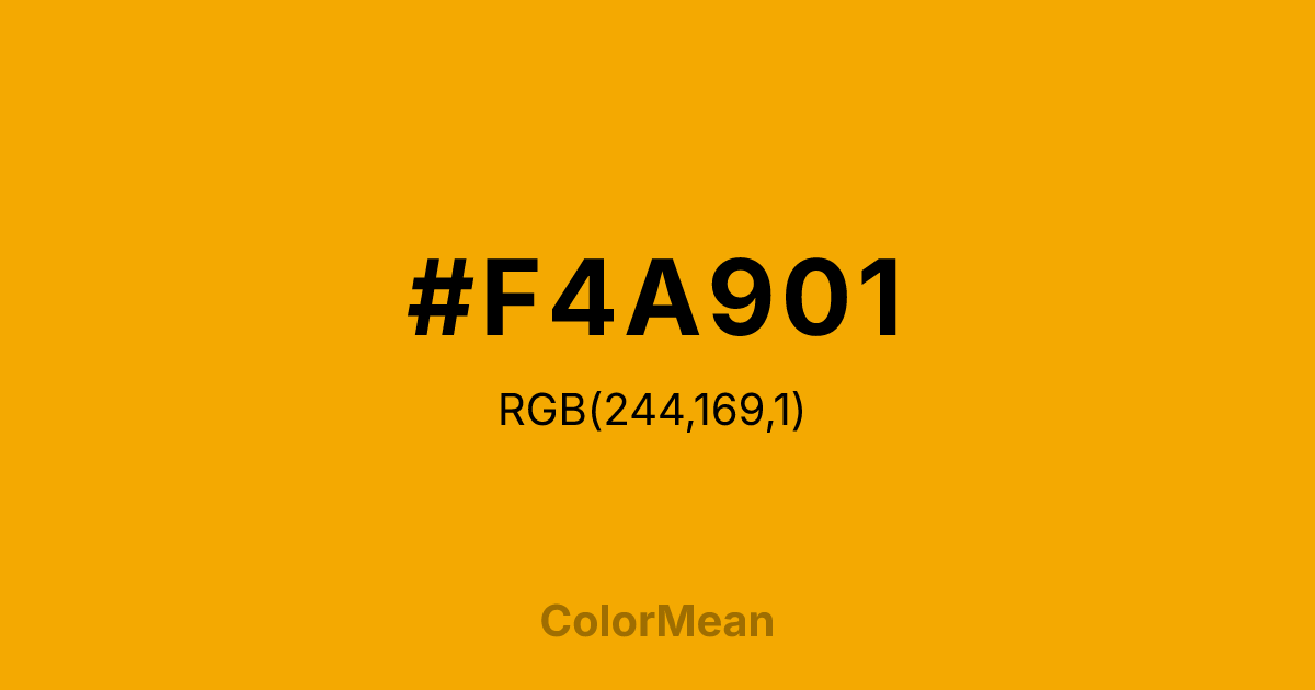 #F4A901 color swatch