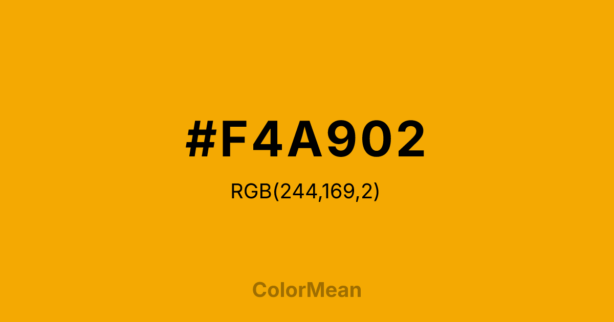 #F4A902 color swatch