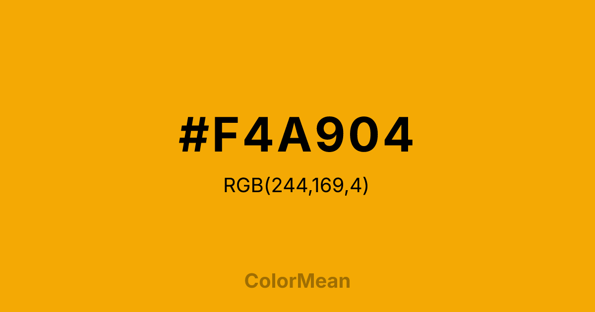 #F4A904 color swatch