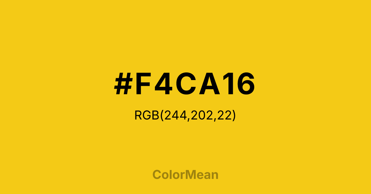 #F4CA16 color swatch