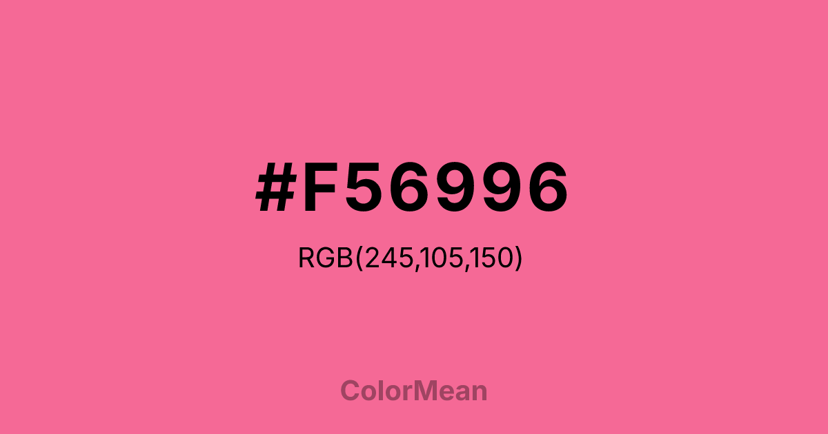 #F56996 color swatch