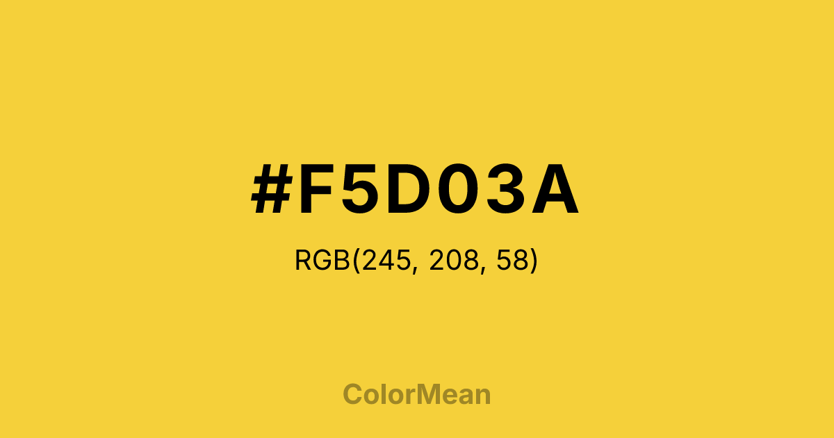 #F5D03A color swatch