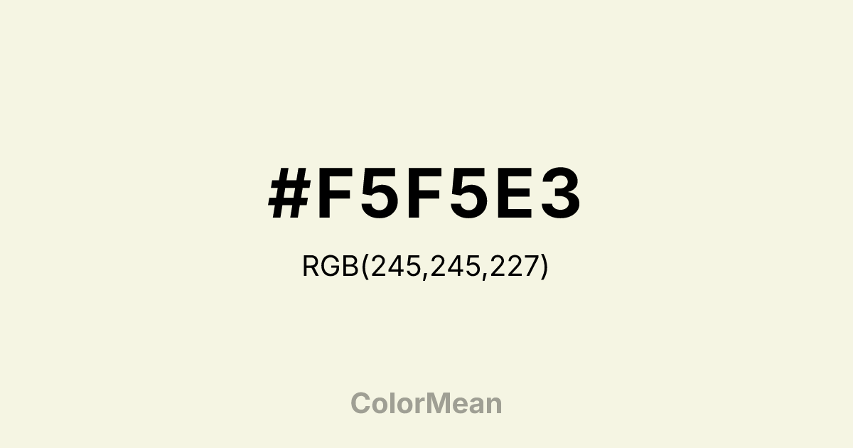 #F5F5E3 color swatch