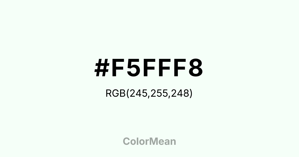 #F5FFF8 color swatch