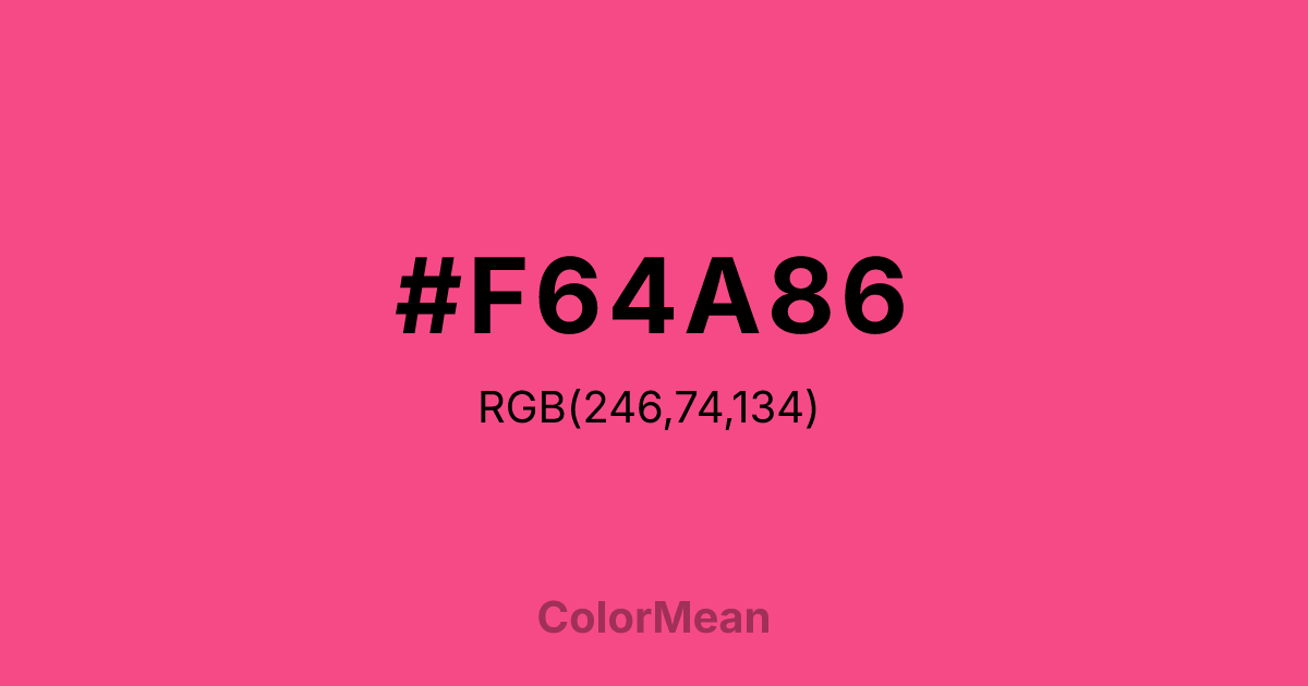 #F64A86 color swatch