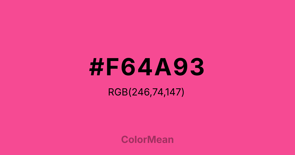 #F64A93 color swatch