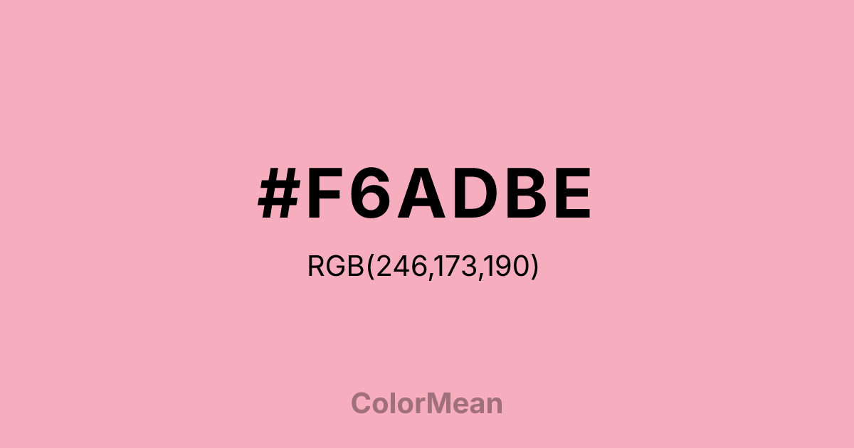 #F6ADBE color swatch