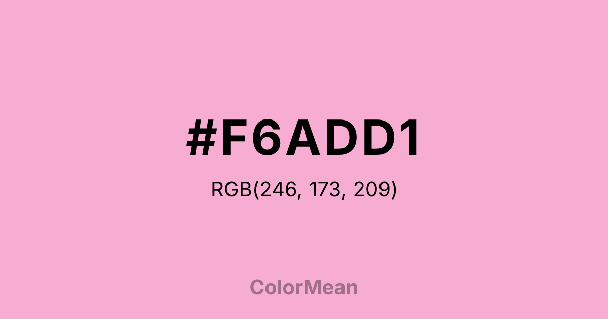 #F6ADD1 color swatch