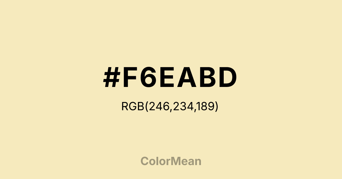#F6EABD color swatch