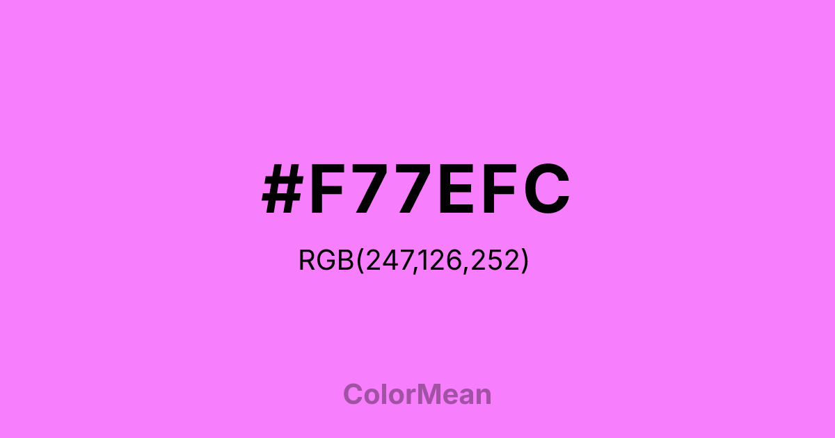 #F77EFC color swatch
