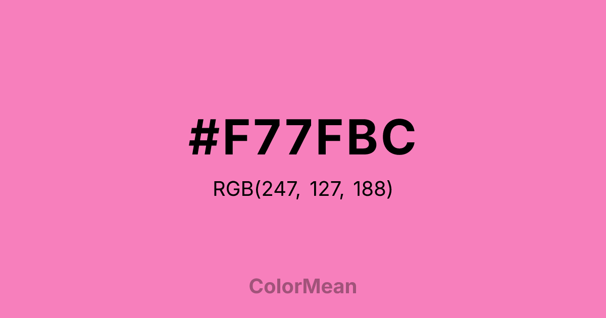 #F77FBC color swatch