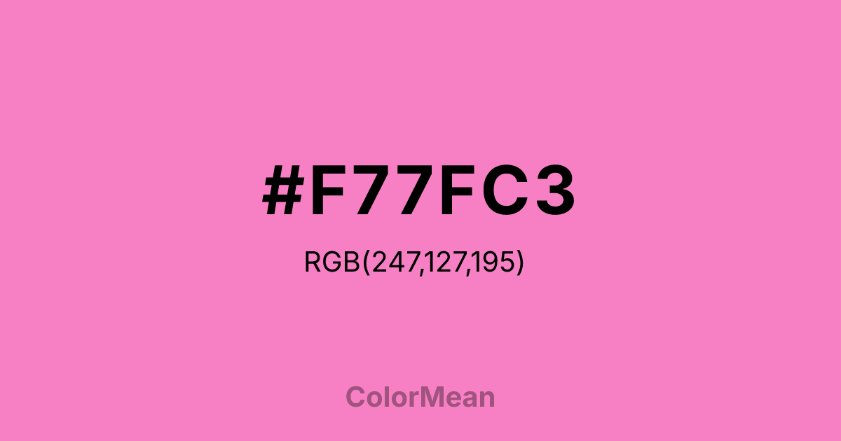 #F77FC3 color swatch