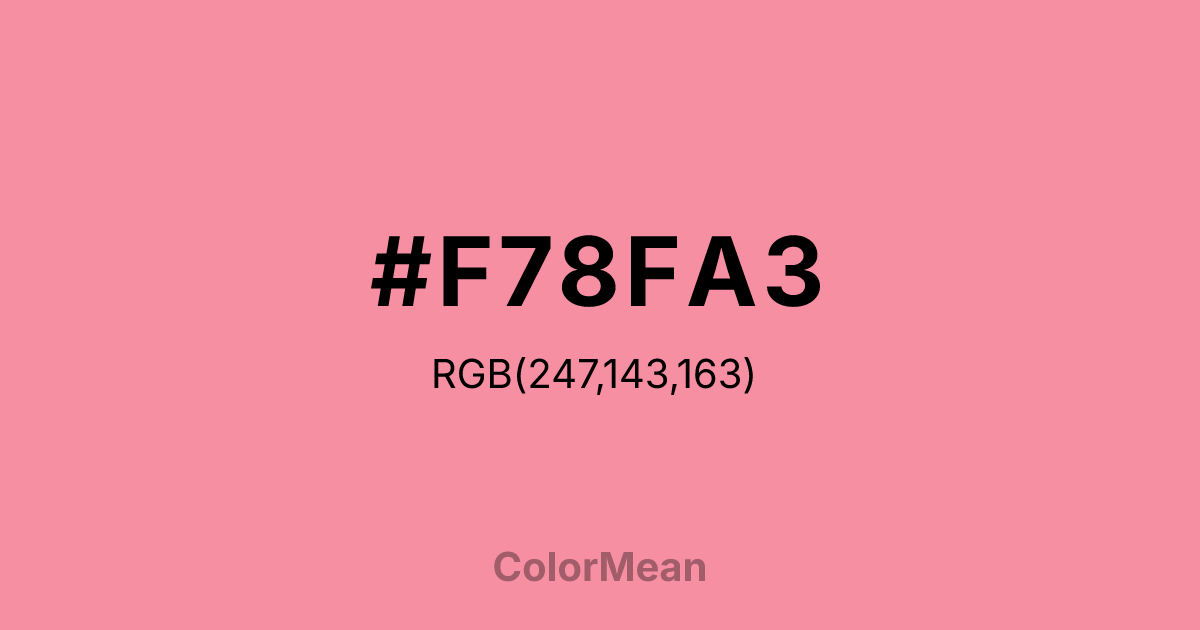 #F78FA3 color swatch