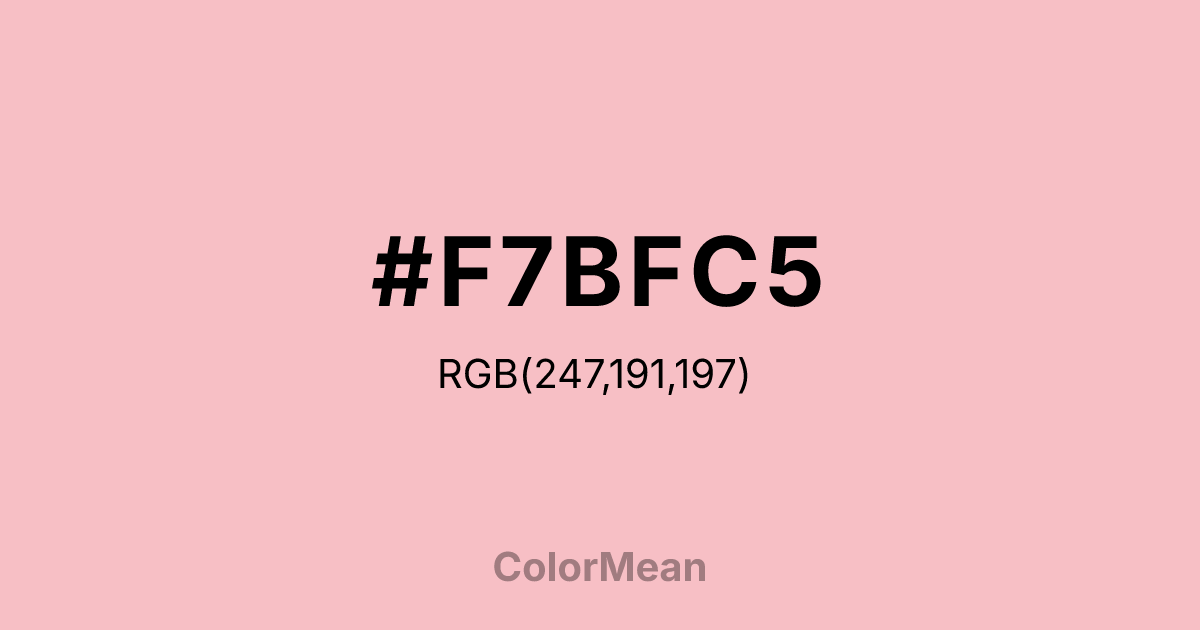 #F7BFC5 color swatch