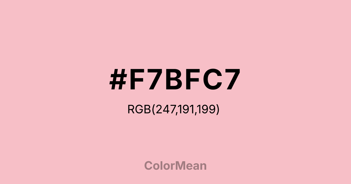 #F7BFC7 color swatch