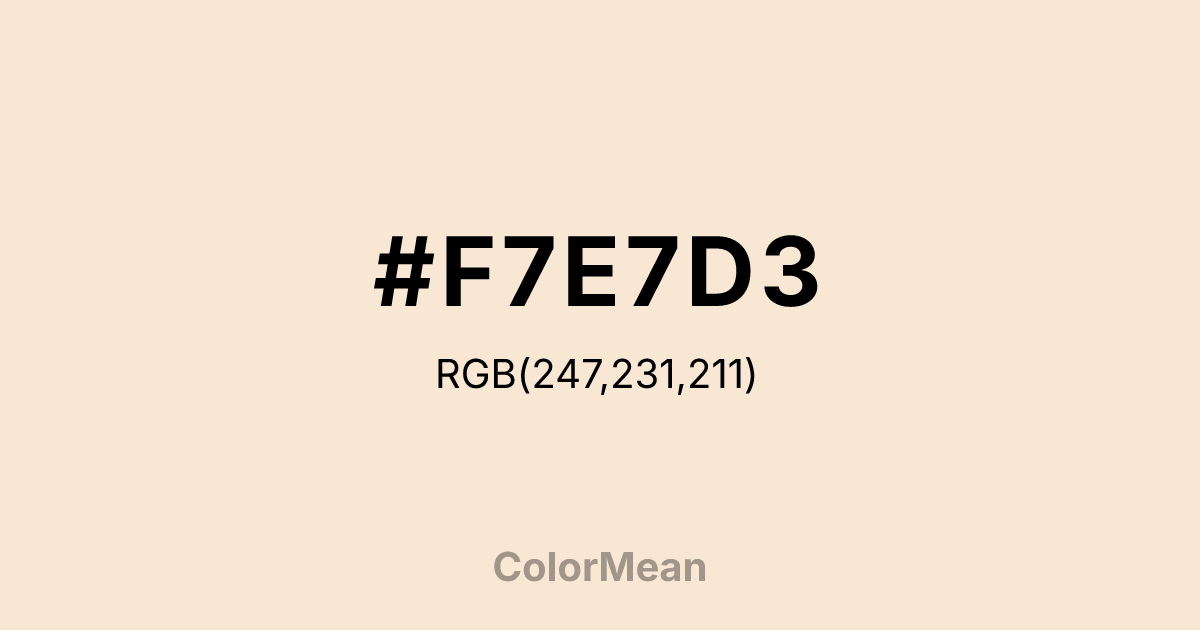#F7E7D3 color swatch