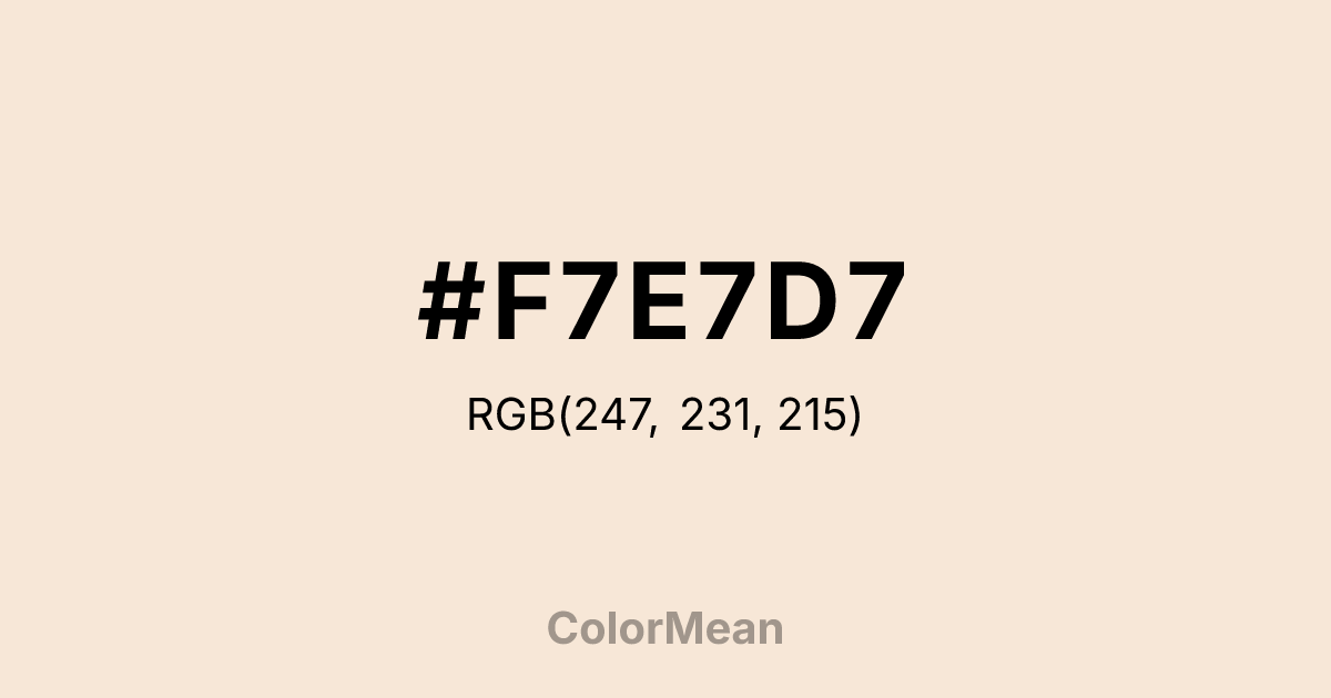 #F7E7D7 color swatch