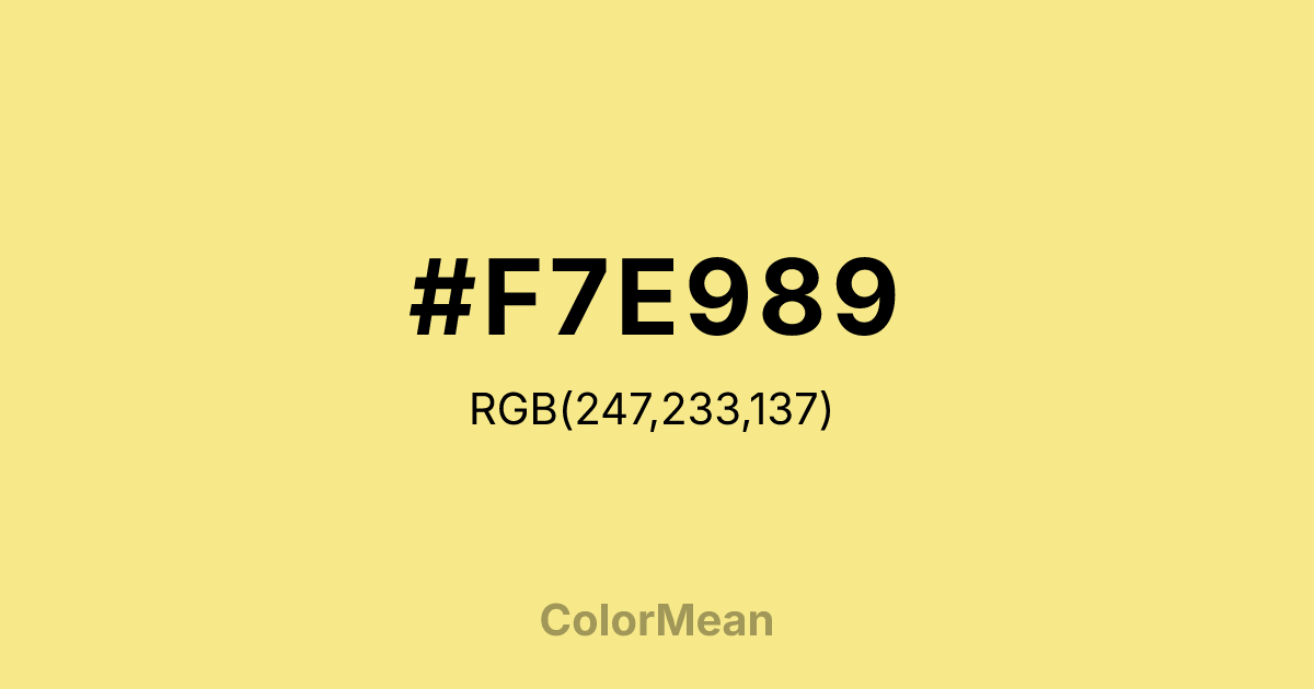 #F7E989 color swatch