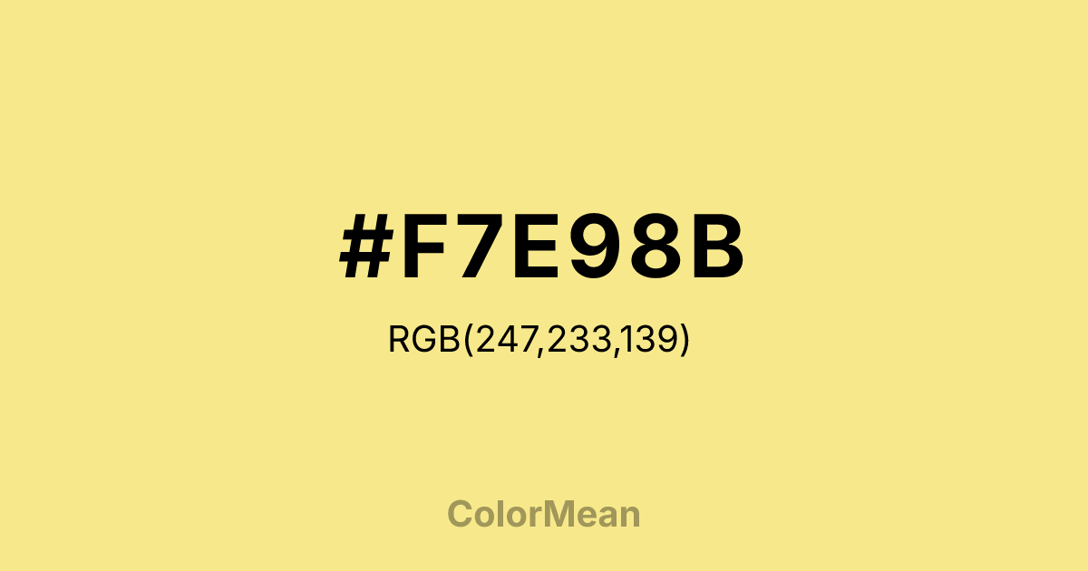 #F7E98B color swatch