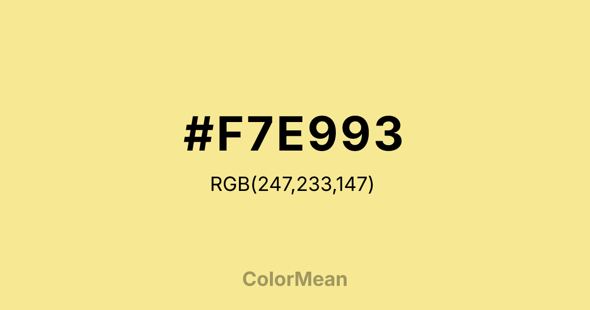 #F7E993 color swatch