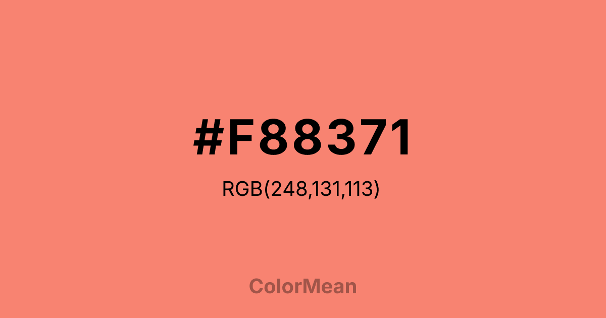 #F88371 color swatch