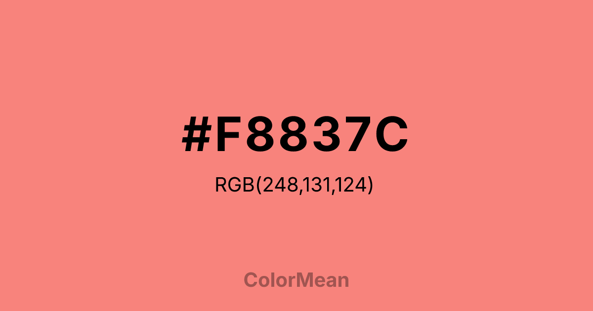 #F8837C color swatch