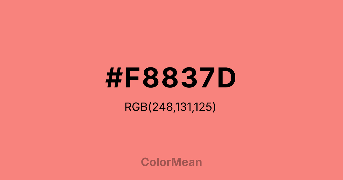 #F8837D color swatch