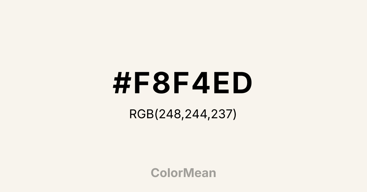 #F8F4ED color swatch