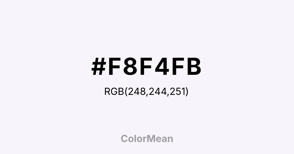 #F8F4FB color swatch