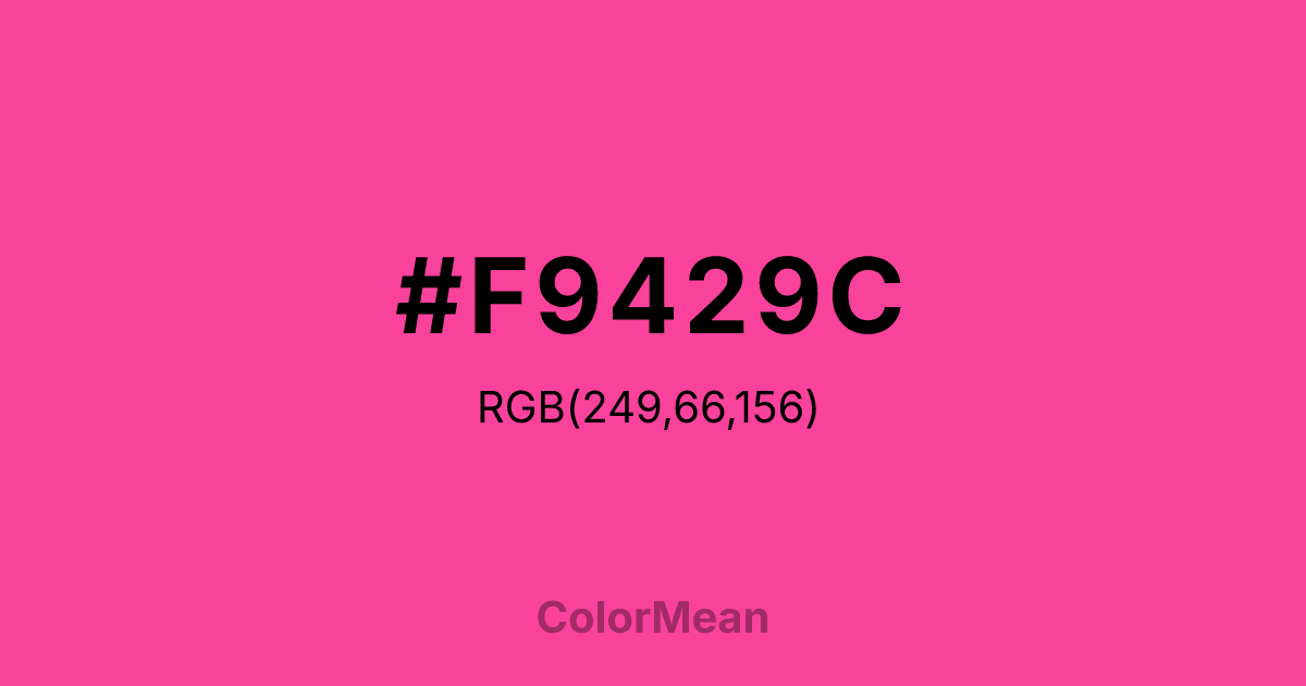 #F9429C color swatch