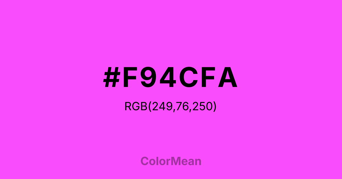 #F94CFA color swatch