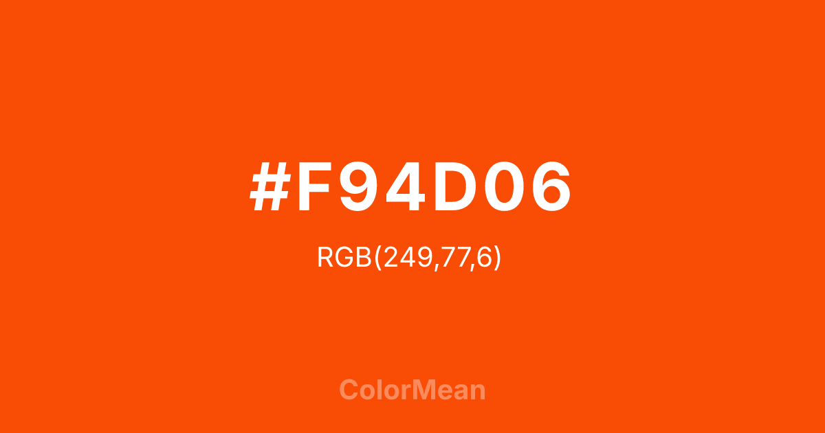 #F94D06 color swatch