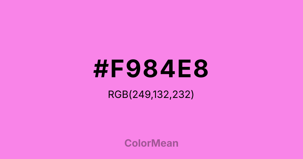 #F984E8 color swatch