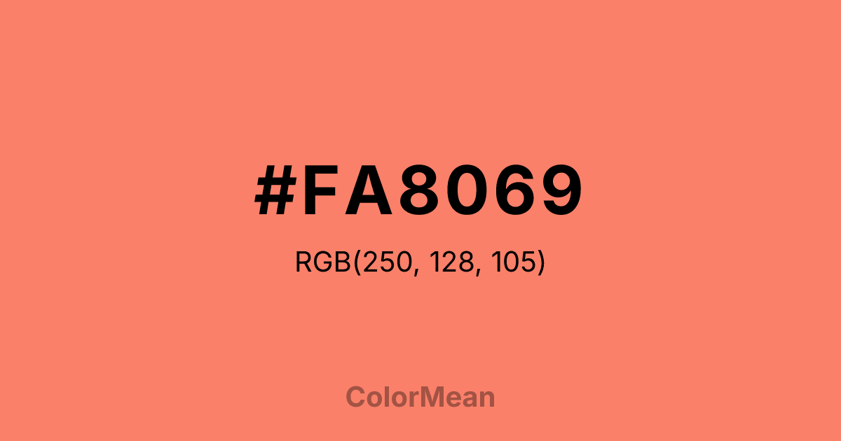 #FA8069 color swatch