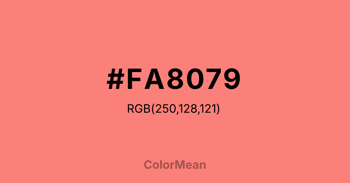 #FA8079 color swatch