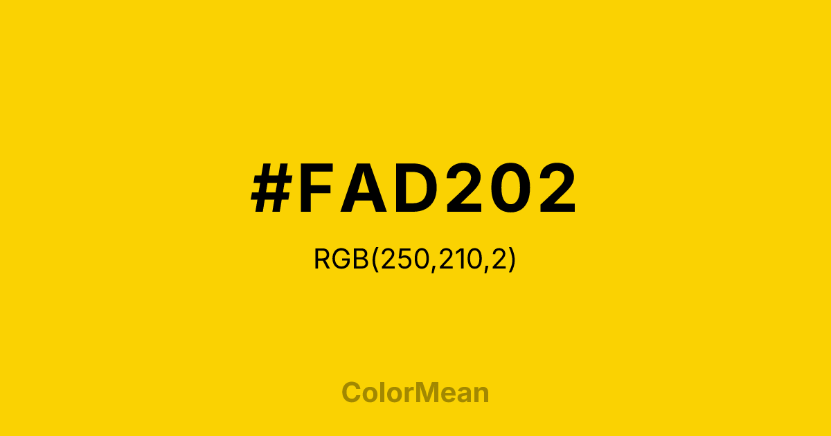 #FAD202 color swatch