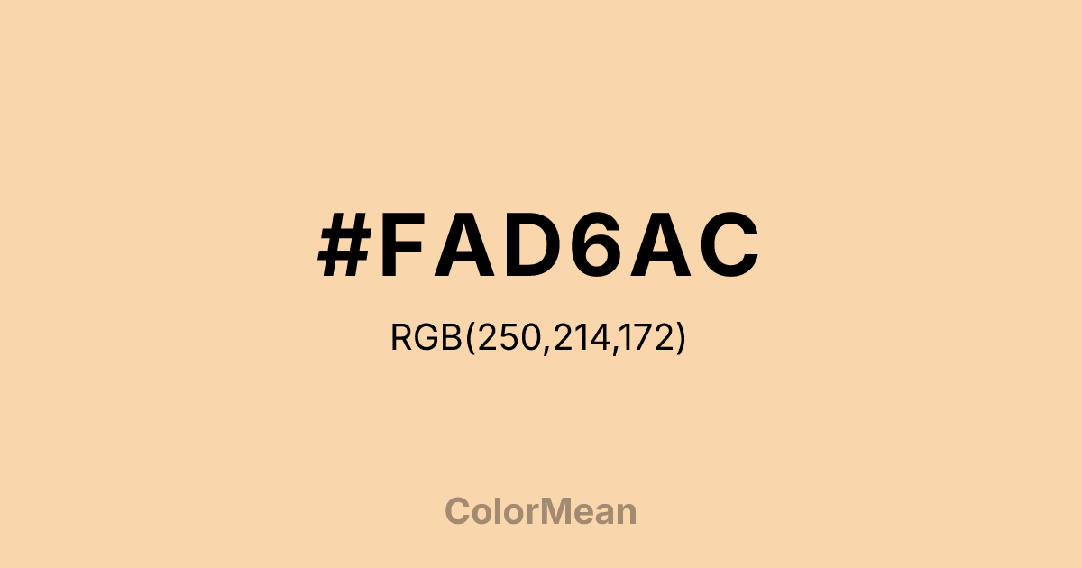 #FAD6AC color swatch