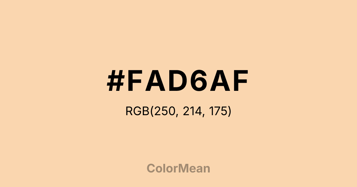 #FAD6AF color swatch