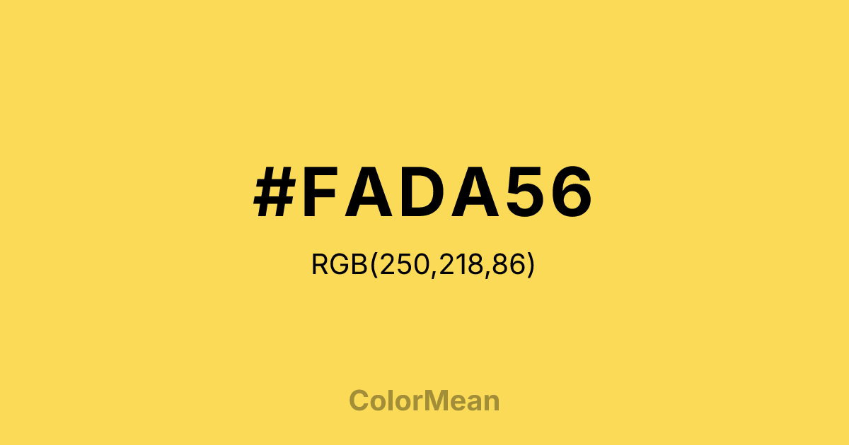 #FADA56 color swatch