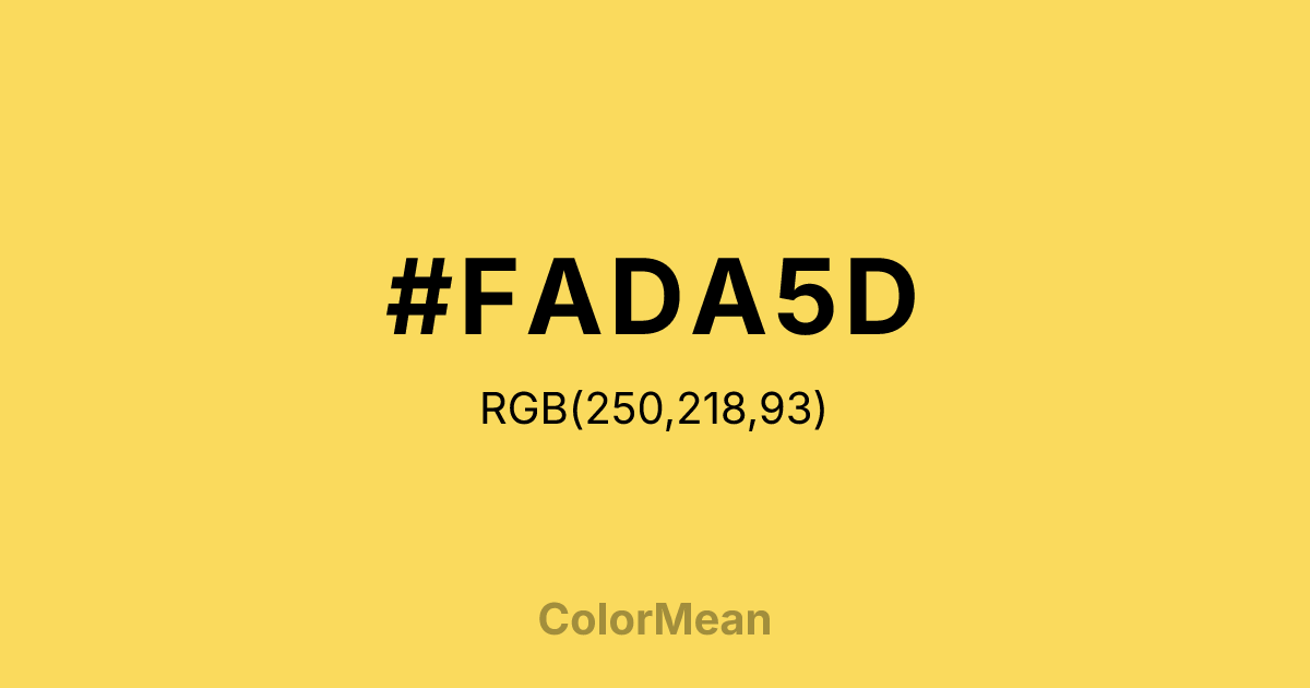 #FADA5D color swatch
