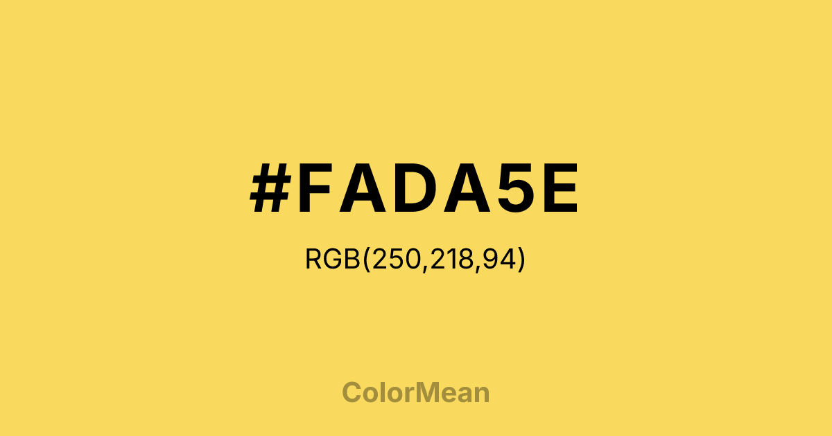 #FADA5E color swatch