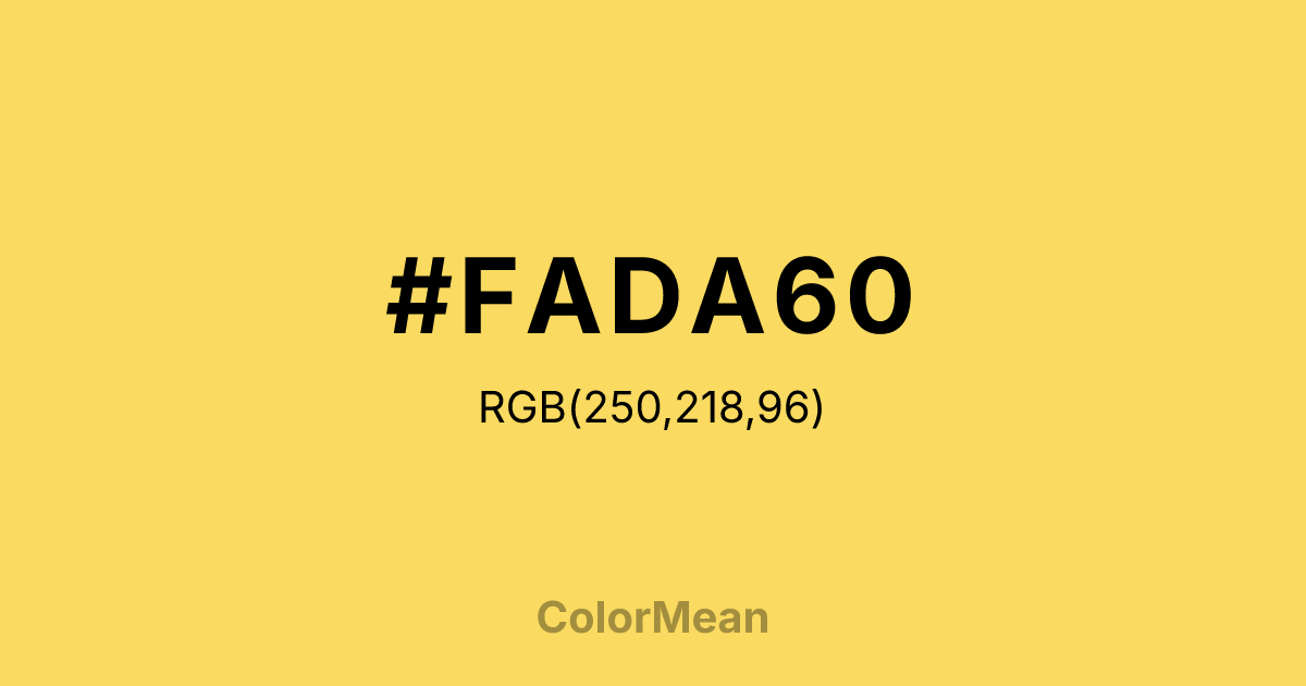 #FADA60 color swatch